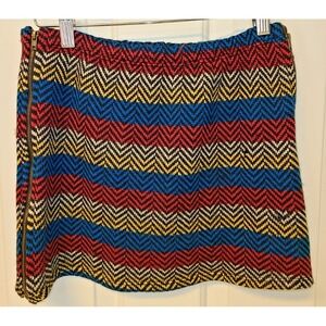 Urban Renewal Womens Zip Both Sides Woven Skirt Sz S Upcycled Vintage Fabrics